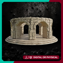 Circular Stone Ruins - Fallen Watchtower Base STL for DnD & Wargaming