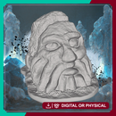 Dwarf Head Rock - Carved Stone Terrain STL, DnD & Wargaming Scenery