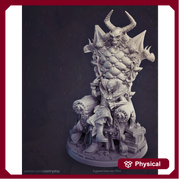 Vampire Lord Strahd on throne | 28mm, 32mm, 75mm Scale | Undead Dungeons and Dragons 5e Miniatures | Pathfinder | Figurine | DnD Mini | - Only-Games