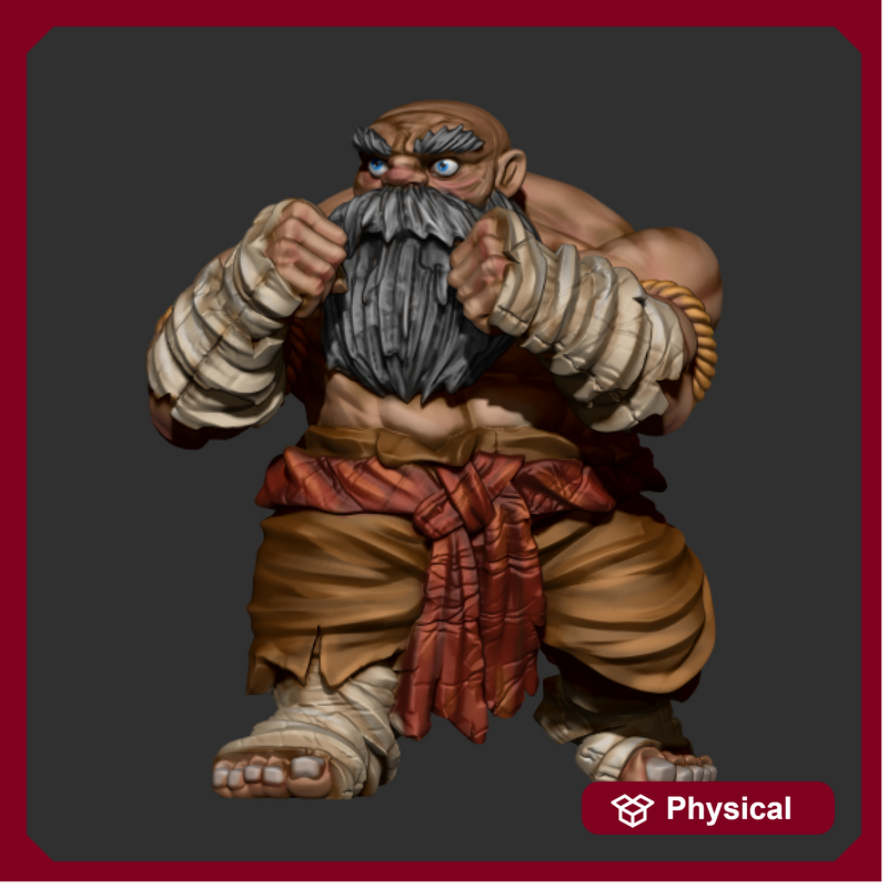 (0232) Male dwarf shaolin monk muai thai boxe fighter