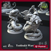 Yuan-Ti Pureblood Serpentfolk Ranged | 70mm tall available: 28mm, 32mm,75mm Scale | Heroic Scale |  - Minis - D&D -  Snake creature - Only-Games