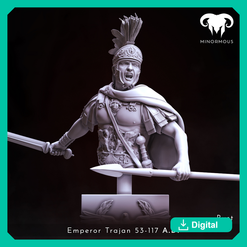 Bust - Roman Emperor Trajan 98 to 117 AD. The Sword of Rome!