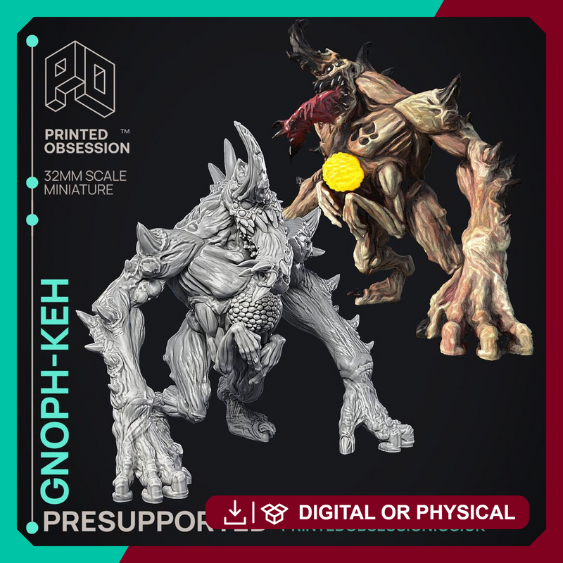 Gnophkeh - The Wondering Desert -  PRESUPPORTED - Illustrated and Stats - 32mm scale
