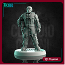 (0230)  Male spaceship sci-fi pilot with a helmet