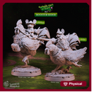 Rooster Riders - Woodland Heroes - CastNPlay - Terrain Wargaming D&D DnD 28mm 32mm 40mm 54mm