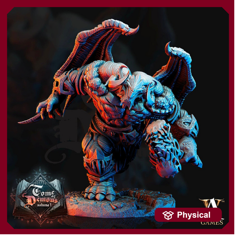Demon Lord | Daemon Prince | 75mm | Out of the Abyss | Demons | Dungeons and Dragons | Archvillain Games | - Only-Games