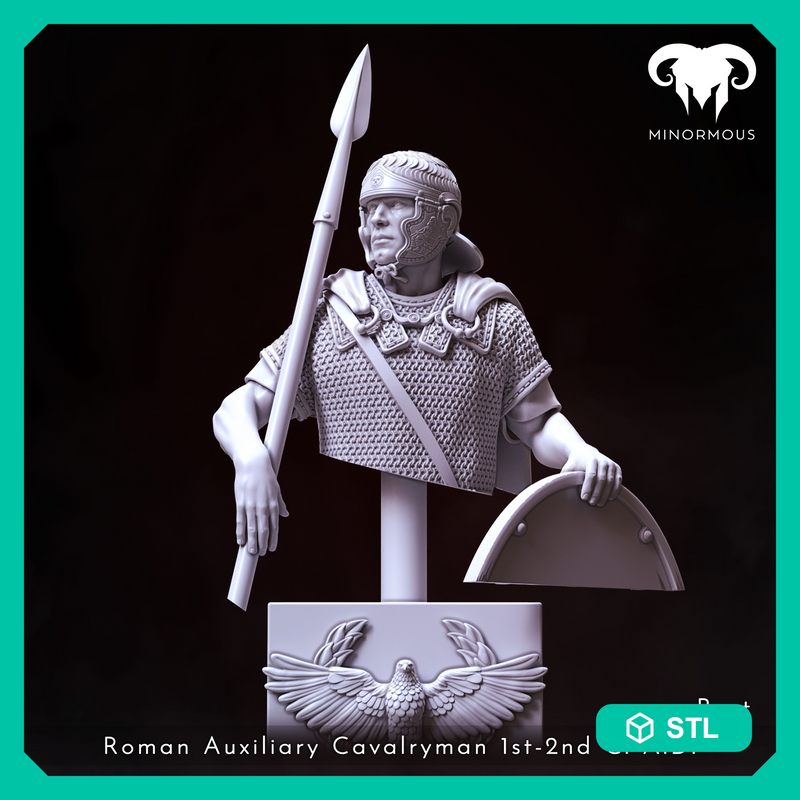 Bust - Roman Auxiliary Cavalryman 1st-2nd C. A.D. Horsemen of Antiquity!