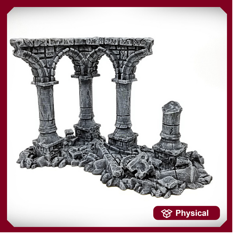 Quad Column - Ruined Columns - Ancient Ruins