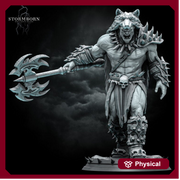 Half-Orc Barbarian, Fighter PC / NPC | 5 Sizes /Scales | Player Character Mini -DnD/Pathfinder Figurine - Only-Games