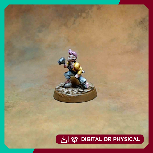 Pinkie, Halfling female Bard/Singer (32mm scale presupported miniature) - Only-Games