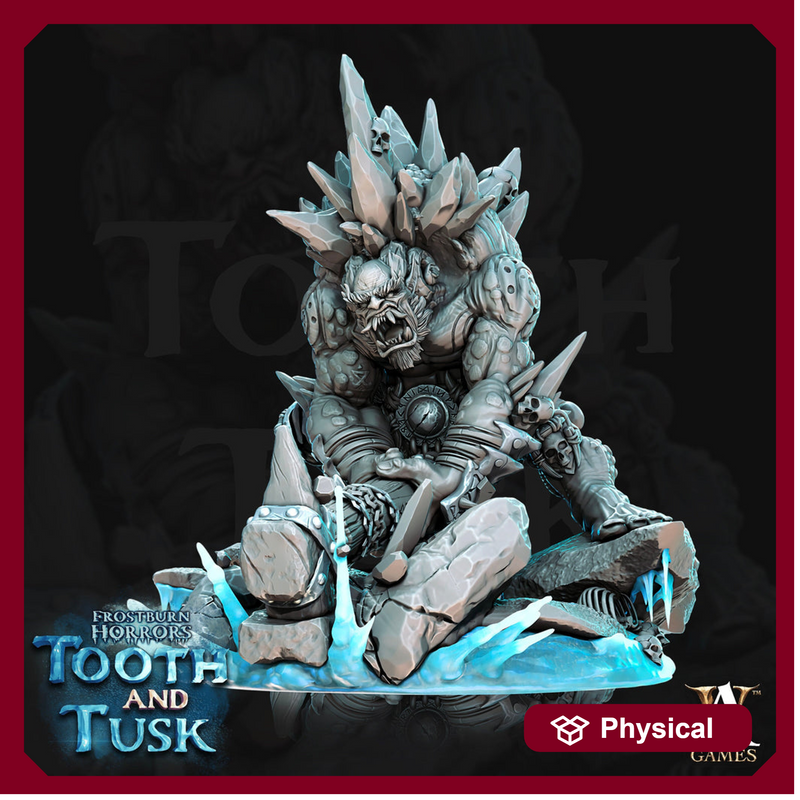 Ice Troll Giant  Available in 28mm and 32mm Scale. 70mm tall | DnD 5e Miniature |  Resin Figure for Dungeons and Dragons| Archvillain Games - Only-Games