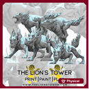 Hellhounds (Set of 5 x 32mm scale miniatures)