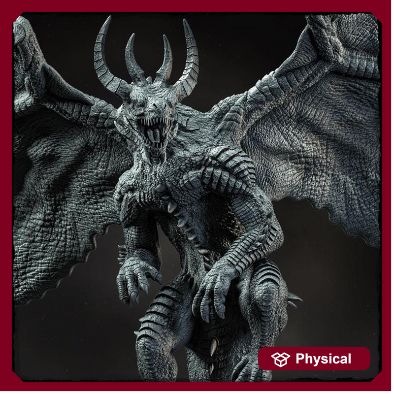 Chromatic Dragon (4 sizes) D&D  Miniature |  230mm Height,  220mm Wing Span | Resin Dragon Statue | Figurine | Dungeons and Dragons 5e - Only-Games
