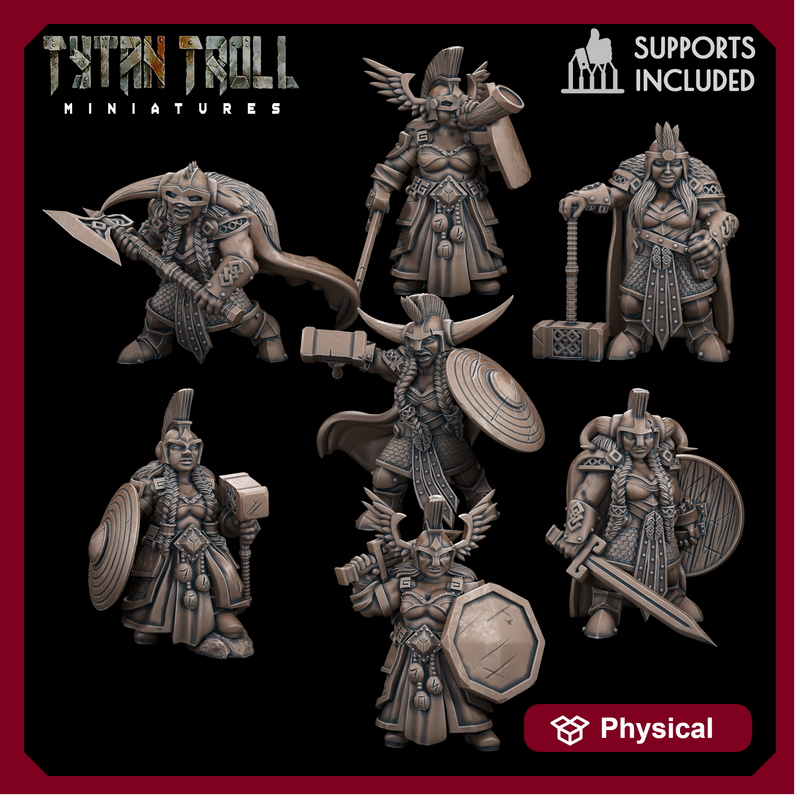 Female Dwarf Bundle - TytanTroll Miniatures - DnD - Fantasy - 32mm