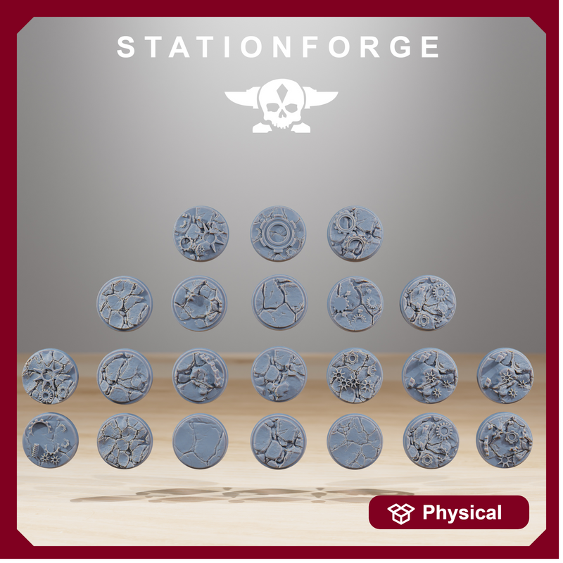 20 Deserted 25mm Bases - Only-Games