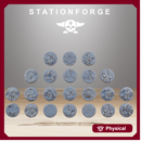 20 Deserted 25mm Bases