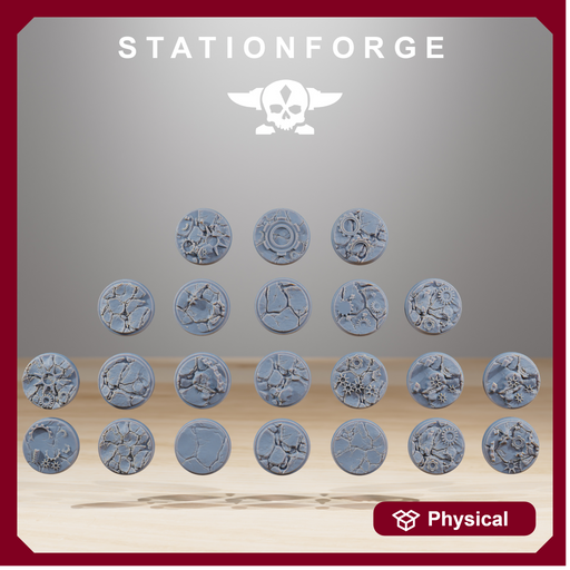 20 Deserted 25mm Bases - Only-Games
