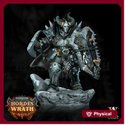 Human Oathbreaker Paladin Chaos Knight Axe & Shield Unpainted Miniature | 28mm, 32mm, 54mm,75mm, 100m Scales | D and D| Pathfinder - Only-Games