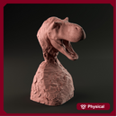 Tyrannosaurus open mouth bust