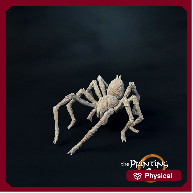 Giant Spider | Miniature |28mm Scale/32mm Scale/54mm/75mm Scale |Pathfinder Figure | DnD 5E | Figurine unpainted | The Printing Goes Ever On - Only-Games