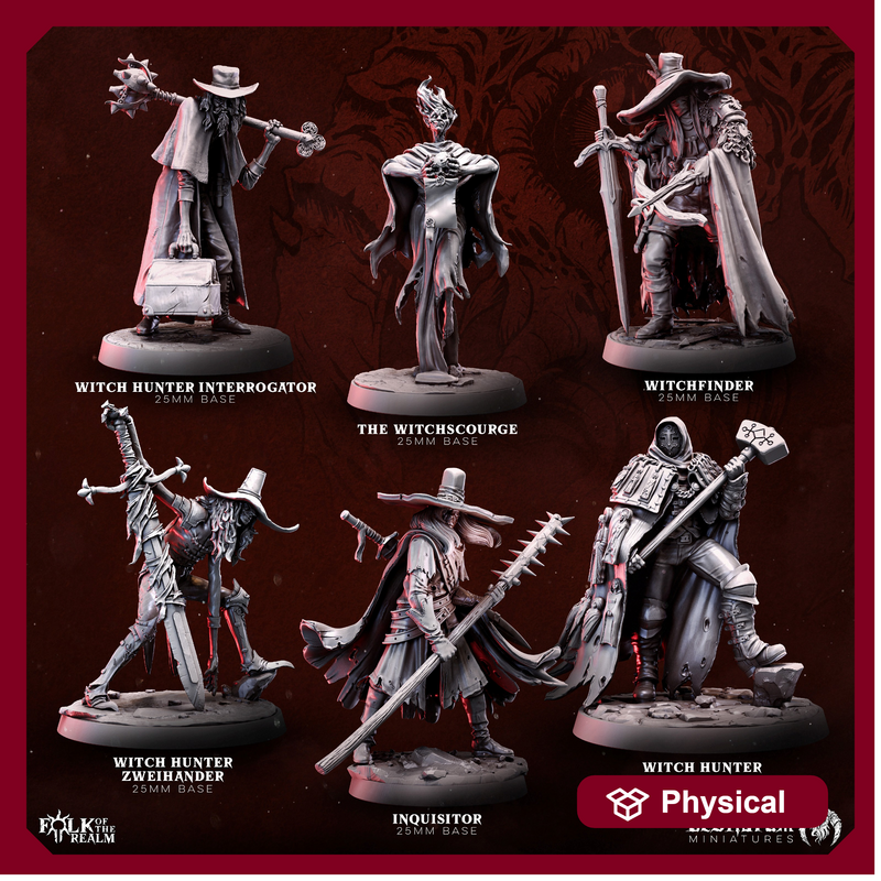 Witch Hunter Inquisitors | Bestiarum | Wargaming DnD Miniatures