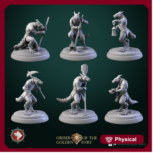 Kobolds slaves set 6 miniatures 32mm pre-supported - Only-Games