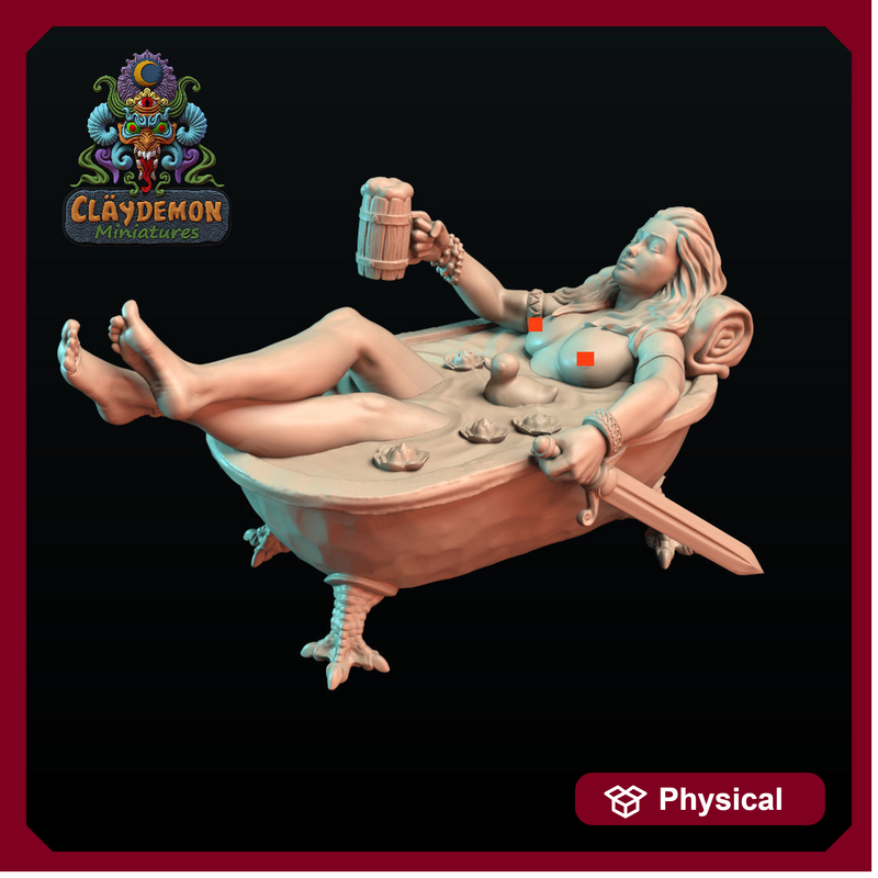 Auria the bathing warrior - 75 mm - NSFW version