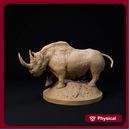 Wooly rhinoceros 32mms cale - prehistoric animal companion