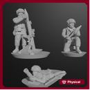 10 & 15mm British Mortar Teams (Helmets) (4 mortars & 4 2-inch Mortarmen)