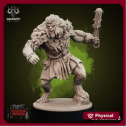 Bugbear Fighter Warrior Barbarian Mace | Scales 28mm,32mm,54mm, 75mm | Megaboss | Dungeons and Dragons |Pathfinder | Mammoth Factory - Only-Games