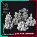 Skull Piles - Scatter Terrain - 9 Models - PRESUPPORTED - 32mm scale