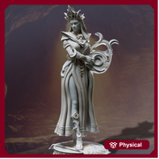 Female Elf Bard, Half-Elf, Eladrin Unpainted Miniature | 28mm, 32mm,54mm,75mm, 100mm Scales | Dungeons and Dragons 5E | DM Stash - Only-Games