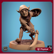 Goblin Sword and Shield Fighter | D&D 5e UNPAINTED | 28mm, 32mm,54mm,75mm, 100mm scale| Pathfinder | Figure for Painting| Rescale Miniatures - Only-Games