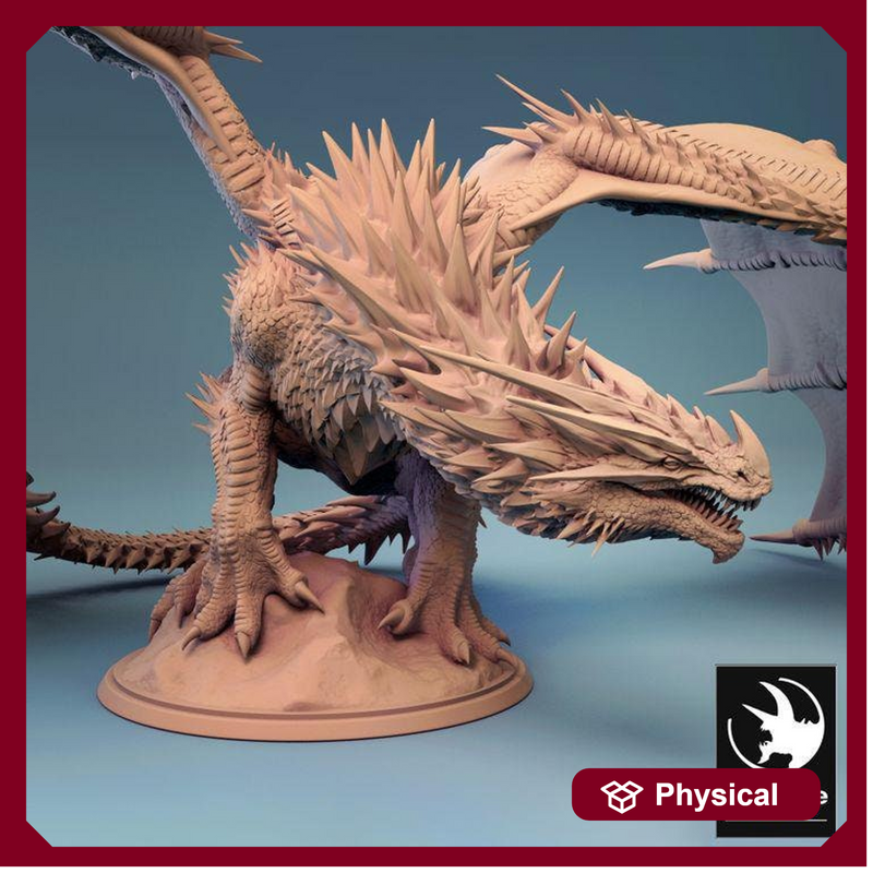 Chromatic Adult, Ancient Red Dragon (4 sizes) D&D Miniature | 460mm Wing Span, 185mm Height |Resin Figure Dungeons and Dragons 5e Pathfinder - Only-Games