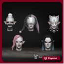 Female Jester Head Bits Set x5