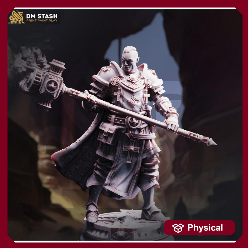 Heavy Plate Battle-Priest Harbinger | War Cleric Paladin | 5 Scales | DnD 5e Unpainted Resin - Only-Games