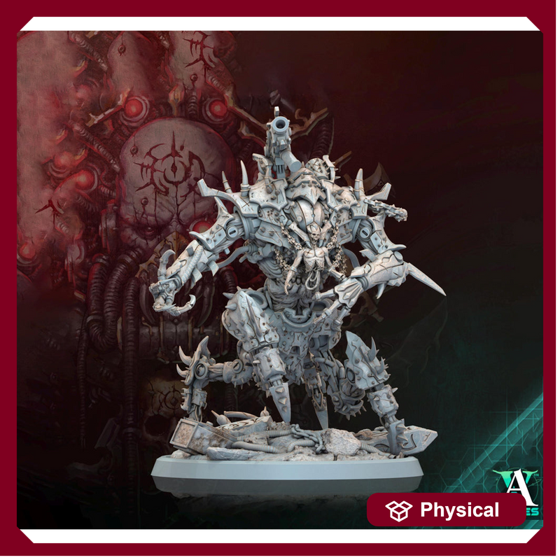 Sci-Fi  Chaos Daemon Prince Mech Miniature | 50mm, 65mm, 80mm, 130mm BASE SIZES | Resin Unpainted | - Only-Games