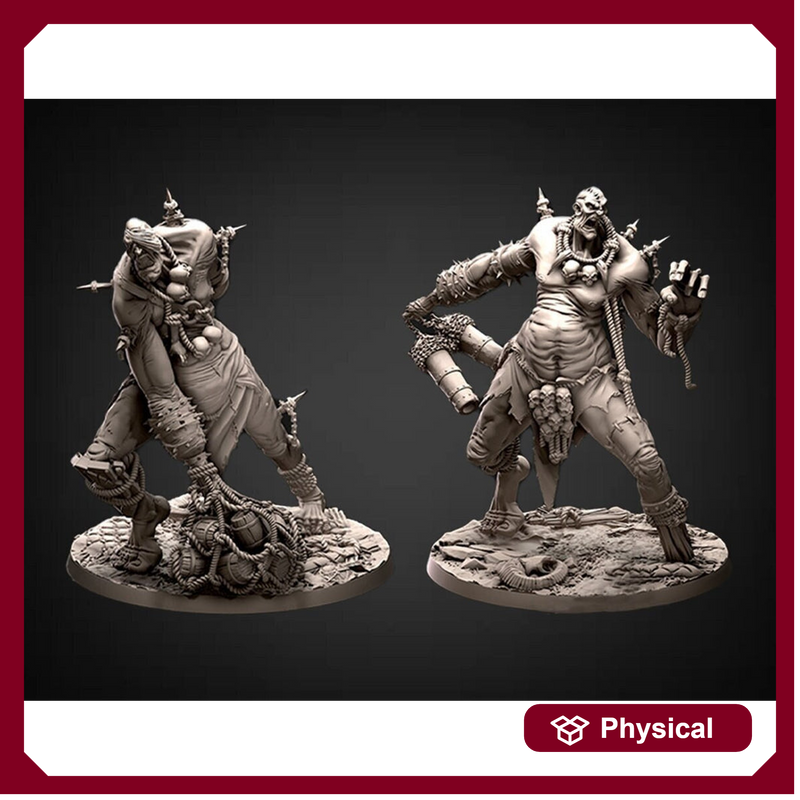 Hill Giant, Oger | 28mm & 32mm Scale | 90mm Tall (32mm scale)| Dungeons and Dragons | Pathfinder Oger | Daybreak Miniatures | Tabletop RPG | - Only-Games