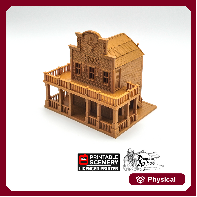Bank - Time Warp - Printable Scenery Wargaming Terrain Scatter Western D&D, DnD