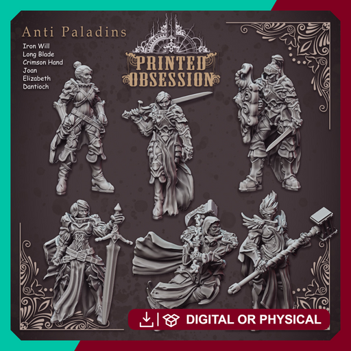 Paladin Mega Pack - 6 paladins - 32 mm scale - D&D - Only-Games