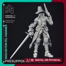 Fel Hammer - Inquisitor & 8 wepons - PRESUPPORTED - 32mm miniature