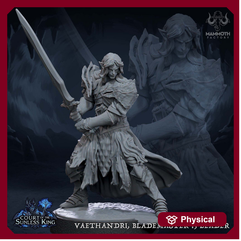 Dark Elf Fighter Ranger PC / NPC Unpainted | 28mm,32mm,54mm,75mm,100mm Scale | Resin Dungeons and Dragons D&D 5e  | Pathfinder | - Only-Games