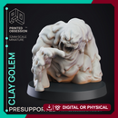 Clay Golem - Construct - PRESUPPORTED - 32mm D&D