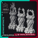 Vecnas Artifacts - 3 Models Undead Scenery - PRESUPPORTED - 32mm scale
