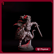 Dragonborn Knight Miniature | Sword and Shield Fighter | Resin RPG Figure - Only-Games