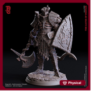 Tiefling Oathbreaker Paladin Fighter | 28mm, 32mm,54mm,75mm,100mm Scales | Player Character Mini  -D&D 5e Pathfinder Figurine |Flesh of Gods - Only-Games
