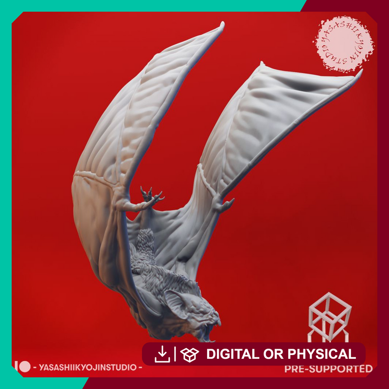 Swooping Dire Bat - Tabletop Miniature (Pre-Supported)