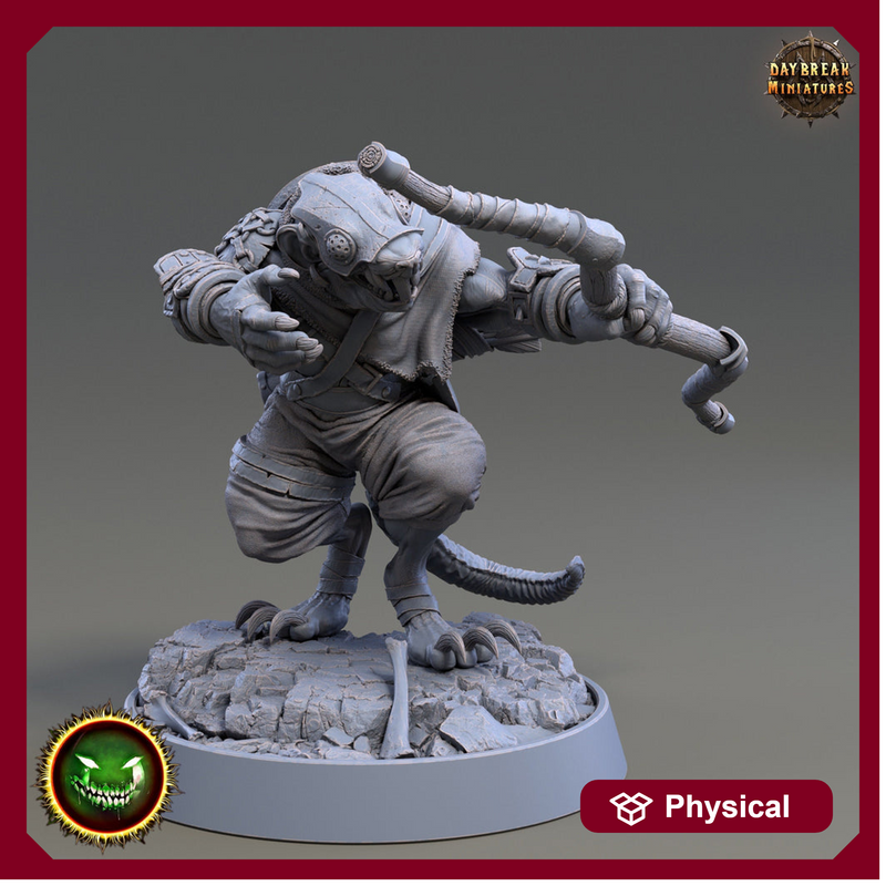Wererat Archer, Ratfolk, Ratman | Resin | Dungeons and Dragons 5e | 28mm,32mm,54m,75mm Scales | Pathfinder D&D | Daybreak Miniatures - Only-Games