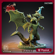 Tiamat 5 headed dragon God  | 130mm tall Resin Miniature | Dungeons and Dragons | Pathfinder Miniatures | DnD 5e | Figure Role Playing - Only-Games
