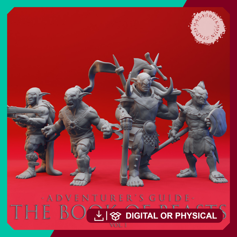 Goblin Warband - Book of Beasts - Tabletop Miniatures (Pre-Supported)